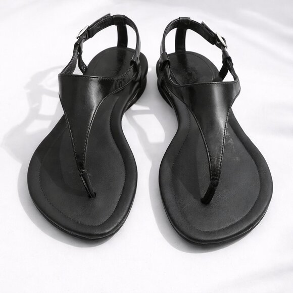 Cole Haan Shoes - Cole Haan Air Thong Sandals Buckle Strap Black Leather 8B